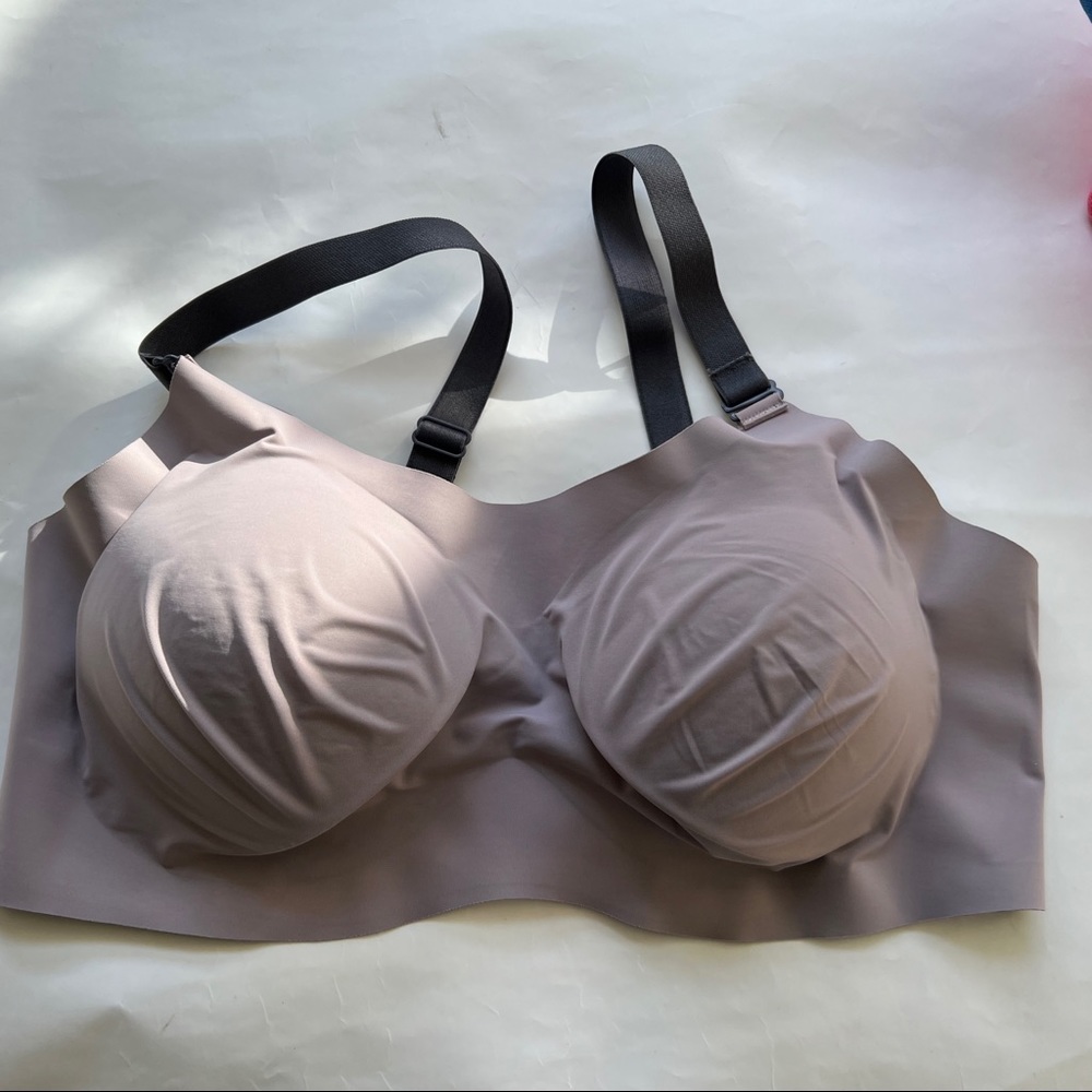 Knix Bra Size 7 Evolution Bra Reversible Purple Lilac Wireless 36 DD E, 38 DD E